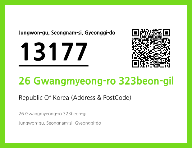 Address and Postal Code QR Code Image (CC BY 4.0)