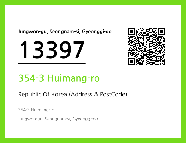 Address and Postal Code QR Code Image (CC BY 4.0)