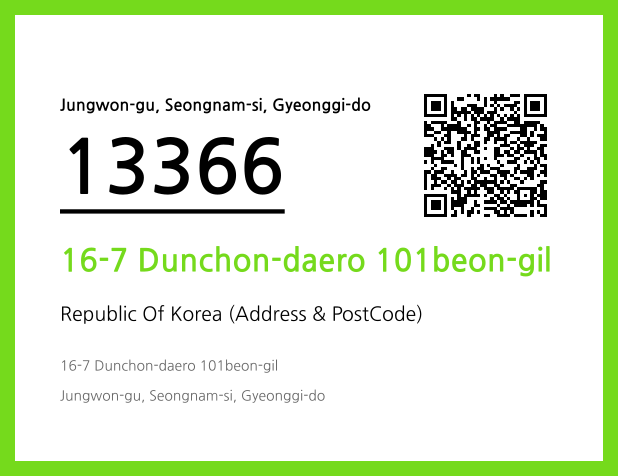 Address and Postal Code QR Code Image (CC BY 4.0)