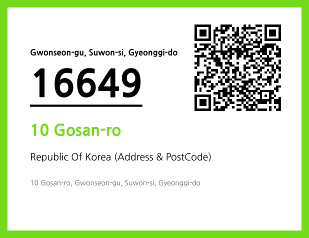 Address and Postal Code QR Code Image