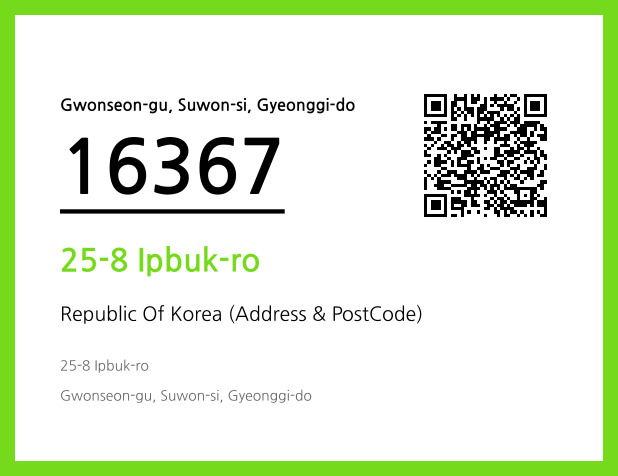 CC BY 4.0 Address and Postal Code QR Code Image (CC BY 4.0)