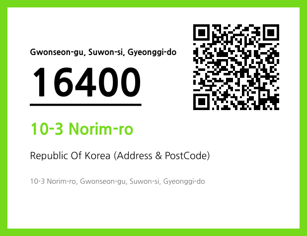 Address and Postal Code QR Code Image