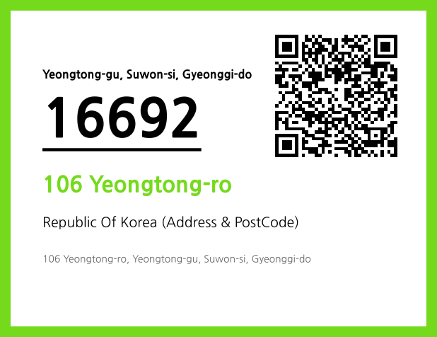 Address and Postal Code QR Code Image