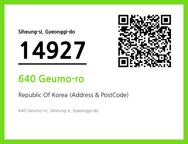 Address and Postal Code QR Code Image