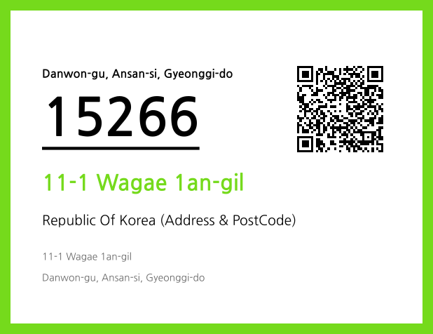 Address and Postal Code QR Code Image (CC BY 4.0)