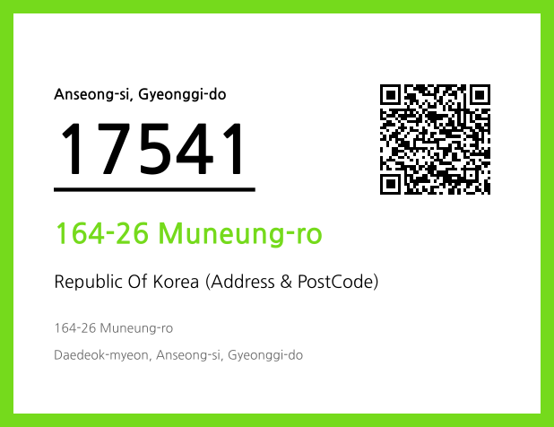 Address and Postal Code QR Code Image (CC BY 4.0)