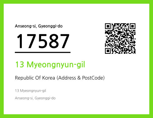Address and Postal Code QR Code Image (CC BY 4.0)