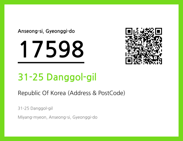 Address and Postal Code QR Code Image (CC BY 4.0)