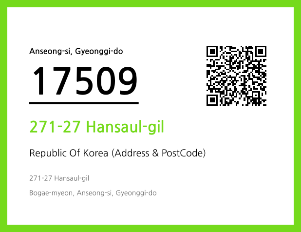 Address and Postal Code QR Code Image (CC BY 4.0)