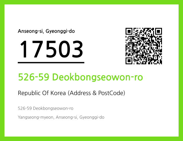 Address and Postal Code QR Code Image (CC BY 4.0)