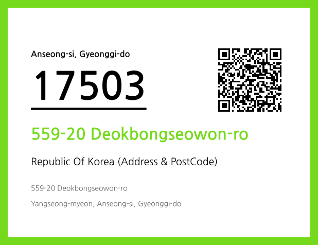 Address and Postal Code QR Code Image (CC BY 4.0)