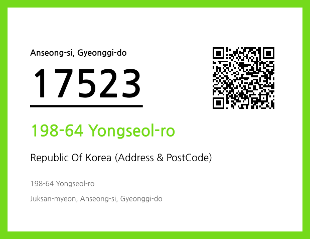 Address and Postal Code QR Code Image (CC BY 4.0)