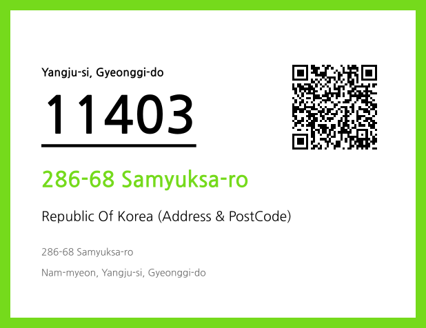 Address and Postal Code QR Code Image (CC BY 4.0)