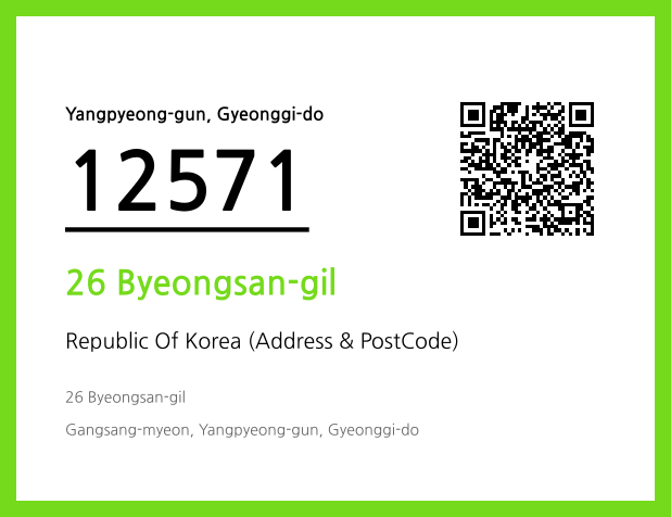 Address and Postal Code QR Code Image (CC BY 4.0)