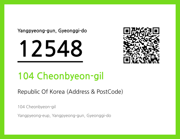 Address and Postal Code QR Code Image (CC BY 4.0)
