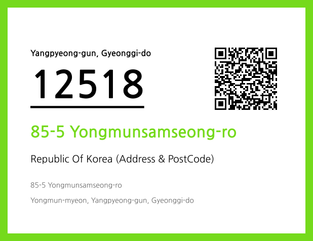 Address and Postal Code QR Code Image (CC BY 4.0)