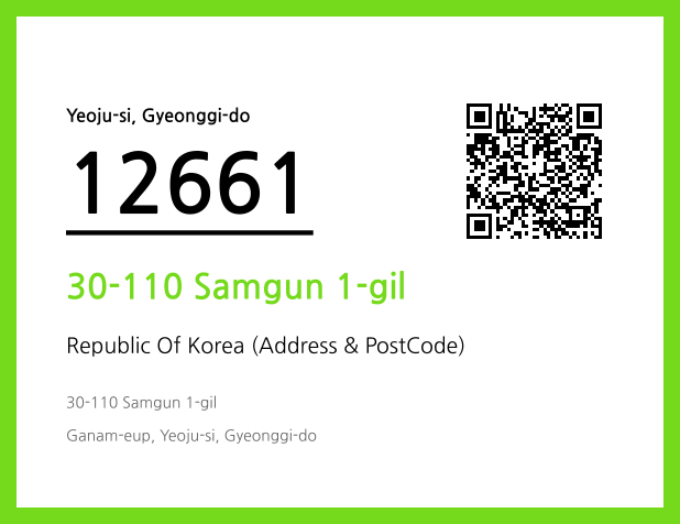 CC BY 4.0 Address and Postal Code QR Code Image (CC BY 4.0)