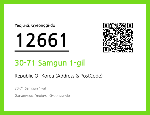 Address and Postal Code QR Code Image (CC BY 4.0)