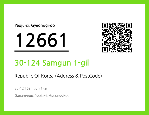 CC BY 4.0 Address and Postal Code QR Code Image (CC BY 4.0)