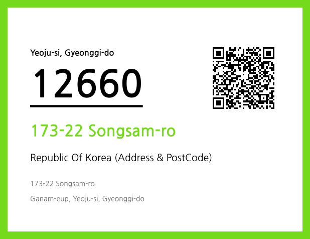 Address and Postal Code QR Code Image (CC BY 4.0)