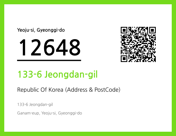 Address and Postal Code QR Code Image (CC BY 4.0)