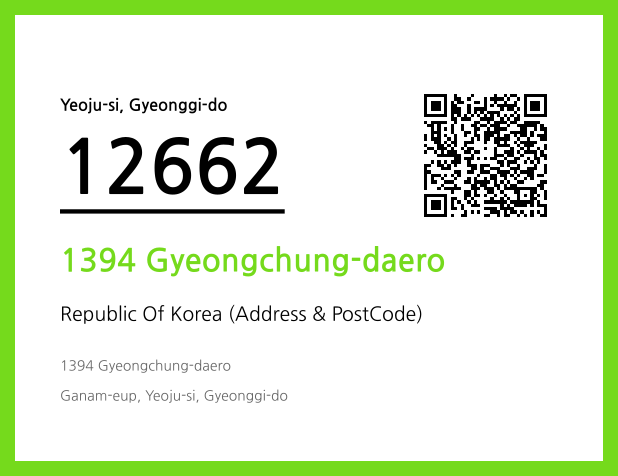 Address and Postal Code QR Code Image (CC BY 4.0)