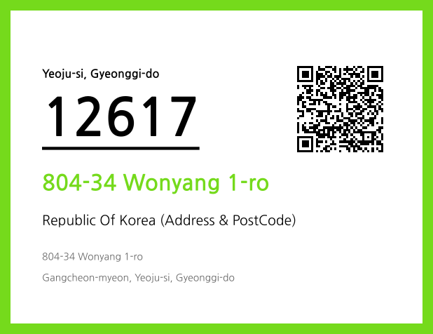 Address and Postal Code QR Code Image (CC BY 4.0)