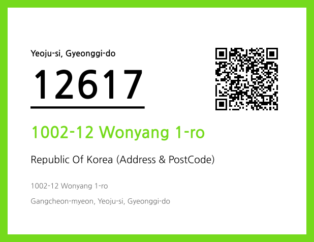 Address and Postal Code QR Code Image (CC BY 4.0)
