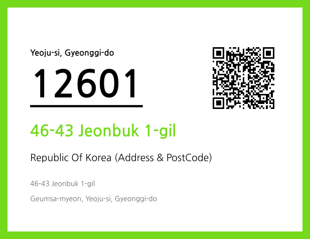 Address and Postal Code QR Code Image (CC BY 4.0)