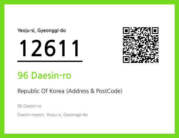 Address and Postal Code QR Code Image (CC BY 4.0)