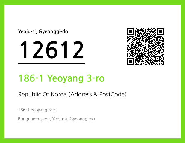 Address and Postal Code QR Code Image (CC BY 4.0)