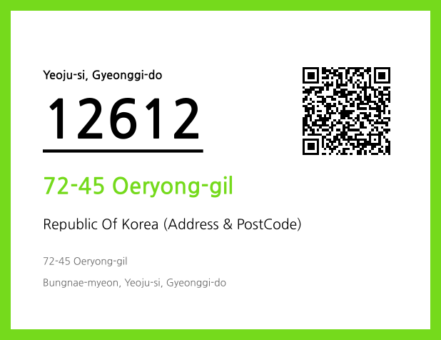 Address and Postal Code QR Code Image (CC BY 4.0)