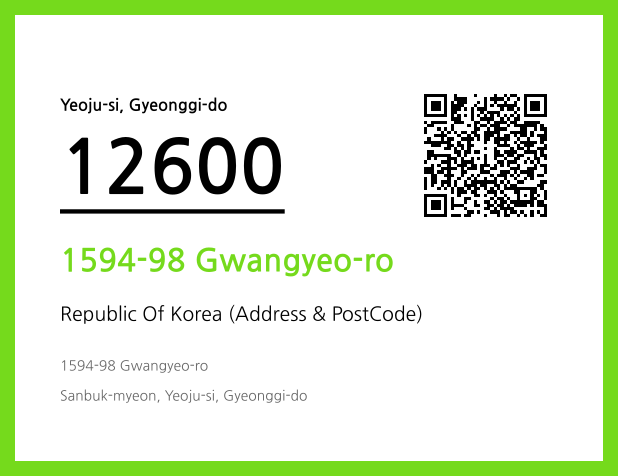 Address and Postal Code QR Code Image (CC BY 4.0)