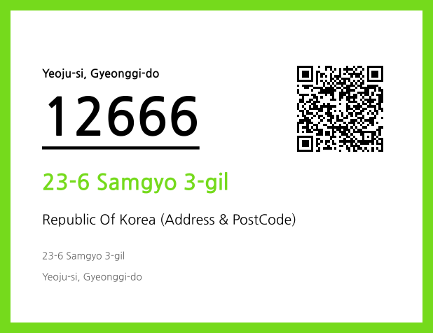 Address and Postal Code QR Code Image (CC BY 4.0)
