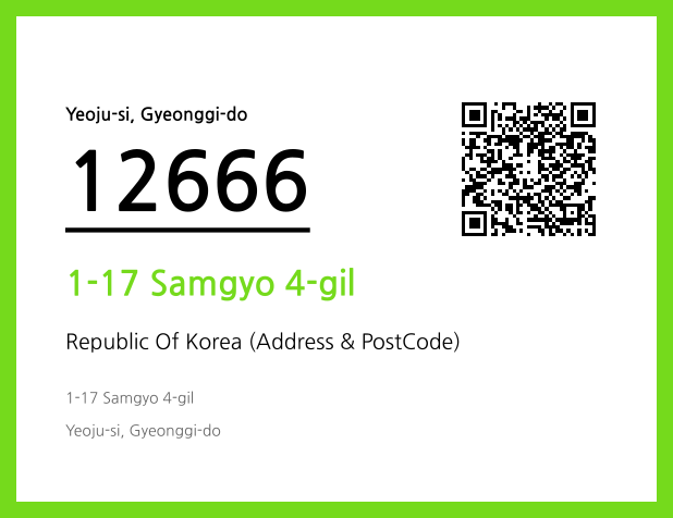 Address and Postal Code QR Code Image (CC BY 4.0)