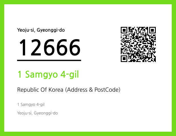 Address and Postal Code QR Code Image (CC BY 4.0)