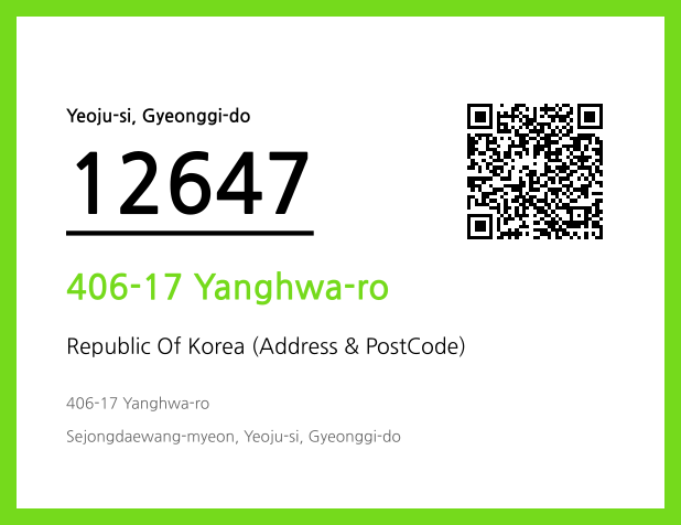 Address and Postal Code QR Code Image (CC BY 4.0)
