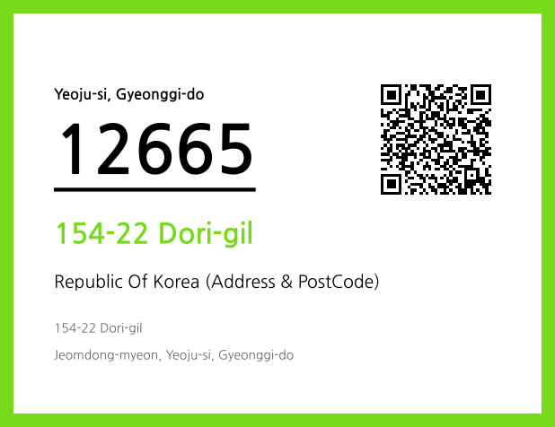 Address and Postal Code QR Code Image (CC BY 4.0)
