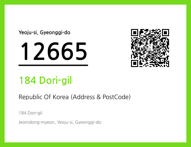 Address and Postal Code QR Code Image (CC BY 4.0)