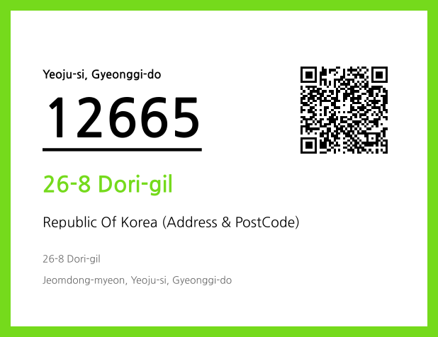 Address and Postal Code QR Code Image (CC BY 4.0)