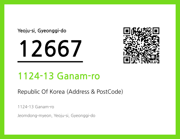 Address and Postal Code QR Code Image (CC BY 4.0)