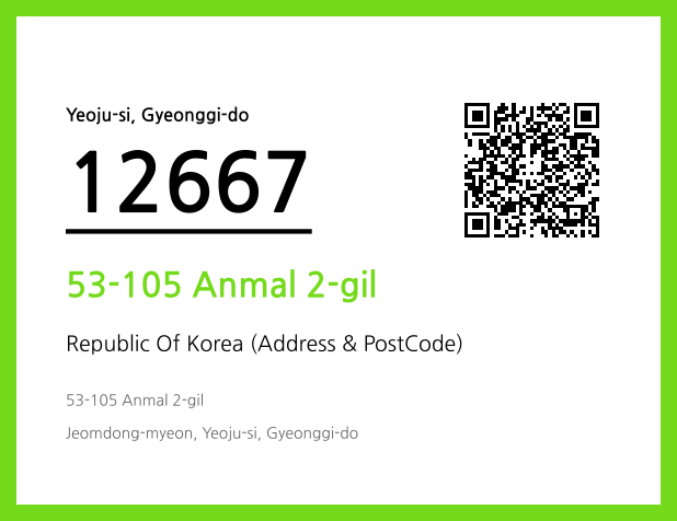 Address and Postal Code QR Code Image (CC BY 4.0)
