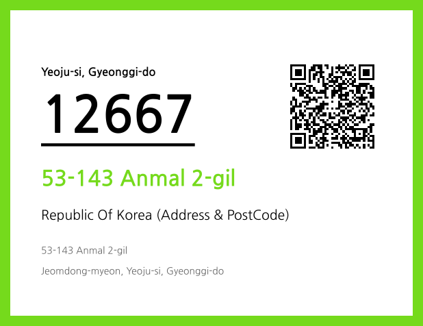 Address and Postal Code QR Code Image (CC BY 4.0)