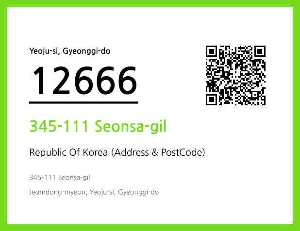 Address and Postal Code QR Code Image (CC BY 4.0)