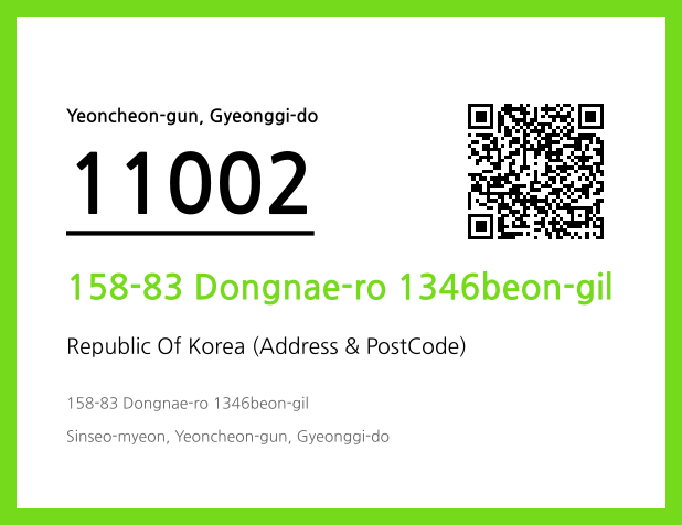 Address and Postal Code QR Code Image (CC BY 4.0)