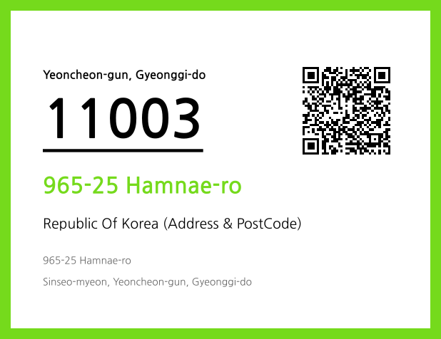 Address and Postal Code QR Code Image (CC BY 4.0)