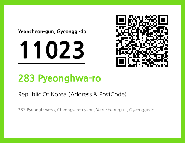 Address and Postal Code QR Code Image