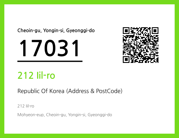 Address and Postal Code QR Code Image (CC BY 4.0)