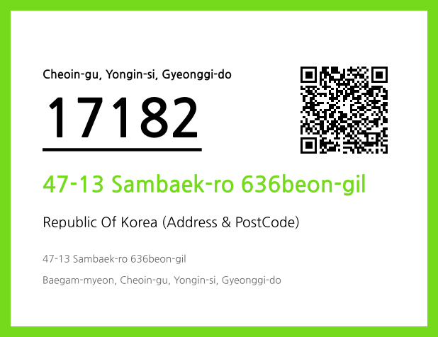 Address and Postal Code QR Code Image (CC BY 4.0)