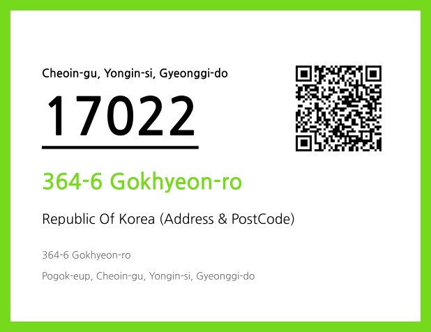 Address and Postal Code QR Code Image (CC BY 4.0)